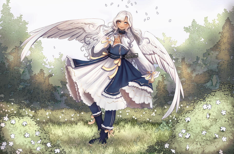 ✧ pencil lineart + fully shaded + complex bg