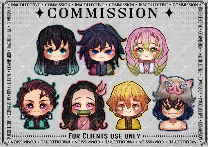 ✧ sticker set ✧ KnY-influenced chibi style + solid lineart