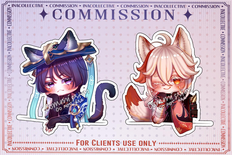 ✧ sticker set ✧ pencil lineart + full shading