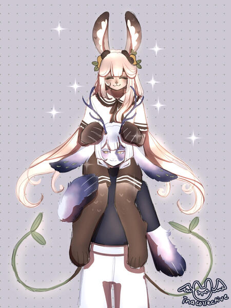 ✧ couple ✧ doodle lineart + glow shading